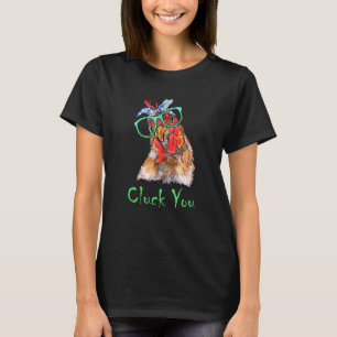 Camiseta Pollito con Actitud Profana te Maldice Aves de Cor