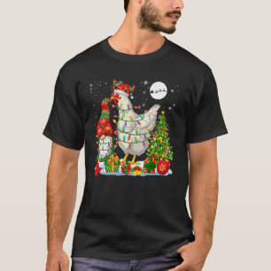 Camiseta Pollito de Santa Reno con Gnome de Navidad Xmas F