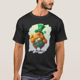 Camiseta Pollito duende día de San Patricio pollo 2
