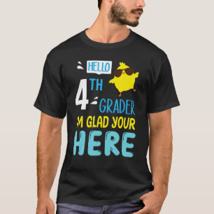 Camiseta Pollito Estudiante A Escuela Hola Estudiante De 4t