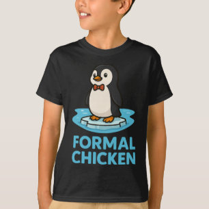 Camiseta Pollito Formal Pingüino Divertido Sobre Hielo Chis