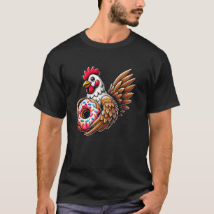 Camiseta Pollito Lindo Comiendo Donut