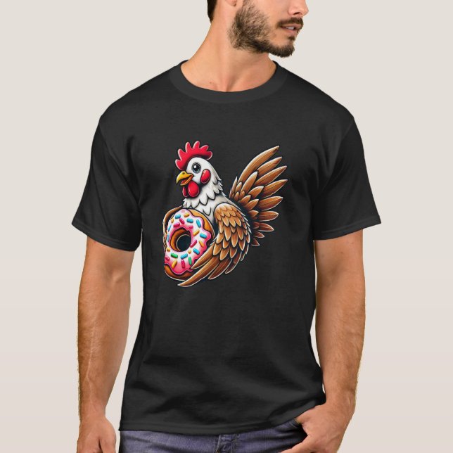 Camiseta Pollito Lindo Comiendo Donut (Anverso)