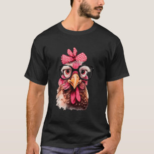 Camiseta Pollito Lindo Con Diadema De Bandana Y Gafas Mamá