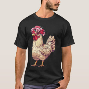 Camiseta Pollito Lindo Con Sombrero De Flor