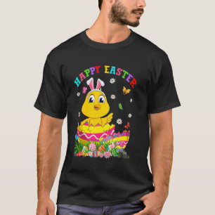 Camiseta Pollito Lindo En Huevos De Pascua Feliz Día De Pas