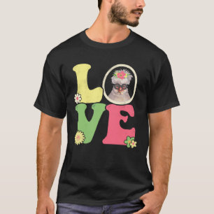 Camiseta Pollito Lindo Signo de Paz Amor 60s 70s Groovy Hip