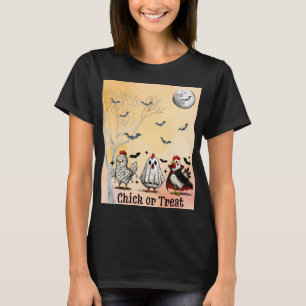 Camiseta Pollito o Truco-Pollos con disfraces de Halloween