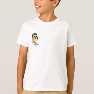 Camiseta Pollito Piloto Montando Avión de Papel Niños