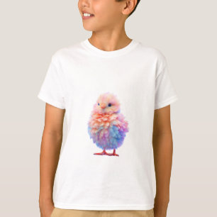 Camiseta Pollitos Arcoíris Suaves Pastel para Niños