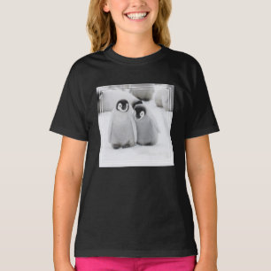 Camiseta Pollitos de Pingüino Emperador en Hielo en Antárti