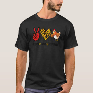 Camiseta Pollitos divertidos amantes de la paz y el amor