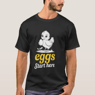 Camiseta Pollitos en Coop de Patios Traseros Jardines Granj