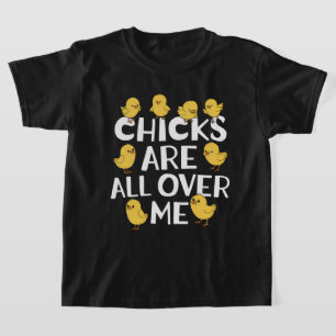 Camiseta Pollitos Están Por Todas Partes Divertida Pascua