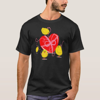 Camiseta Pollitos Lindos Cumpleaños Chica Corazón Abierto G