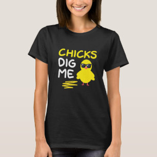 Camiseta Pollitos Me Gustan Humor De Día De Pascua Pollo Vi