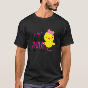 Camiseta Pollitos Niñas Regla Lindo Pollo Bebé Pollo Feliz