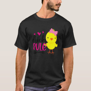 Camiseta Pollitos Niños Regla Cute Pollo Bebé Pollo Feliz P
