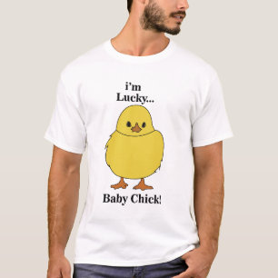 Camiseta Pollitos Soy Afortunado Pollito Bebe