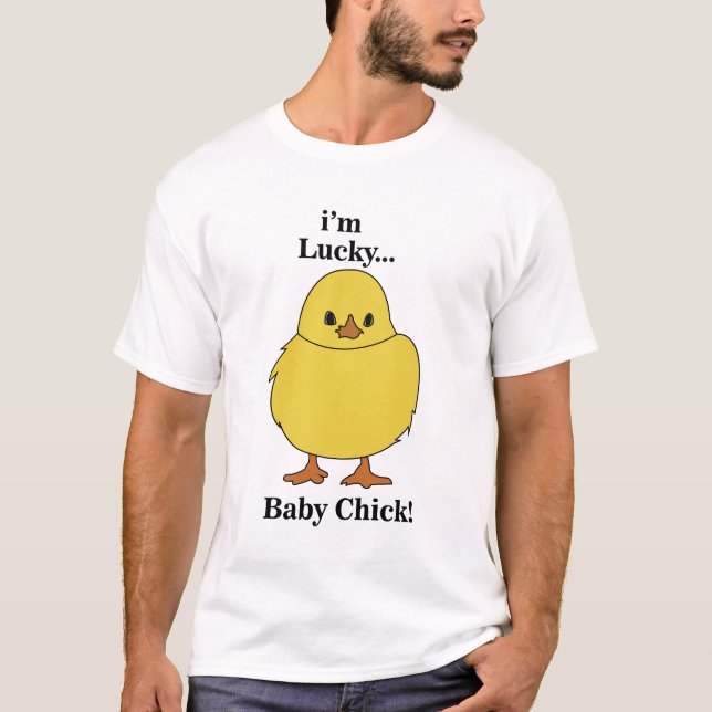 Camiseta Pollitos Soy Afortunado Pollito Bebe (Anverso)