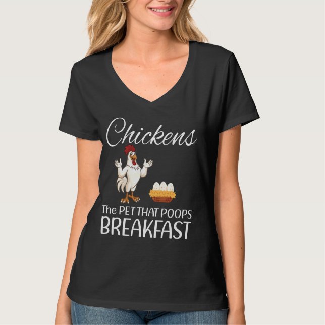 Camiseta Polliza Al Mascota Que Desayuna Graciosamente (Anverso)