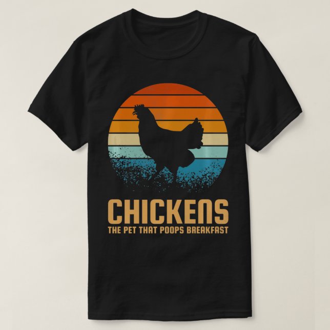 Camiseta Polliza al mascota que prepara el desayuno (Diseño del anverso)