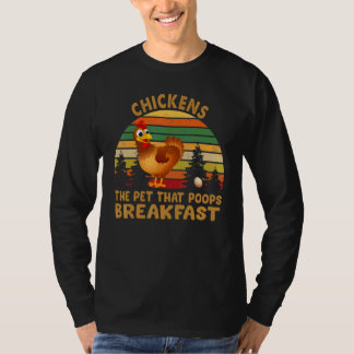 Camiseta Polliza El Mascota Que Sirve El Desayuno Moda Vint