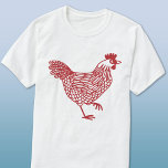 Camiseta Pollo<br><div class="desc">Un diseño de gallina para los amantes del pollo y de las aves,  los granjeros,  los pequeños criadores y los susurros de pollo. Arte original de Nic Squirrell.</div>