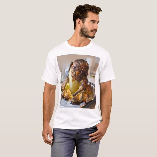 Camiseta Pollo a la parrilla (Anverso completo)