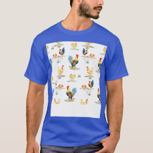 Camiseta Pollo acuarela Y Rooster