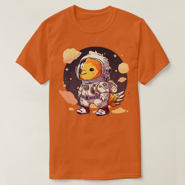Camiseta Pollo astronauta (Diseño del anverso)