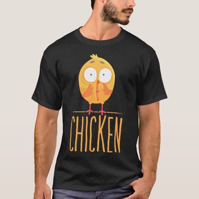 Camiseta Pollo asustado (Anverso)