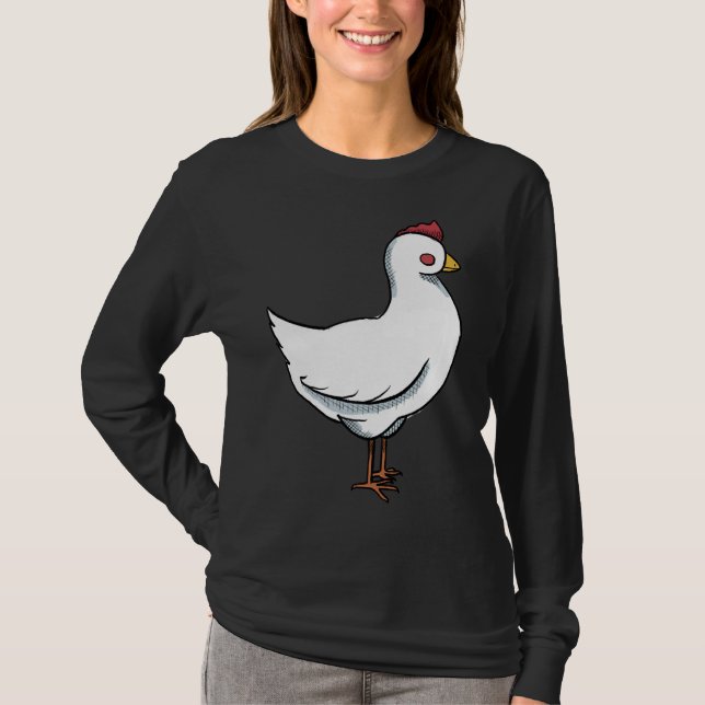 Camiseta Pollo azul (Anverso)