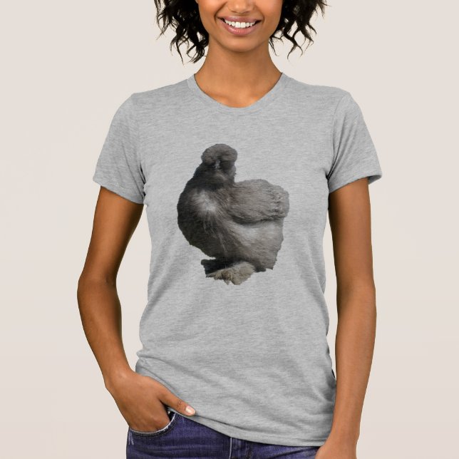 Camiseta Pollo azul mullido lindo de Silkie (Anverso)