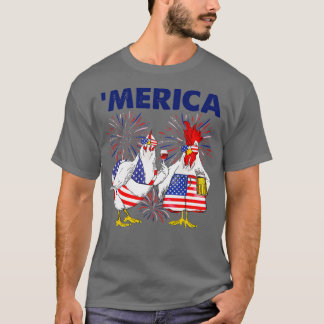 Camiseta Pollo ...€ ˜ bandera    estadounidense estadounide