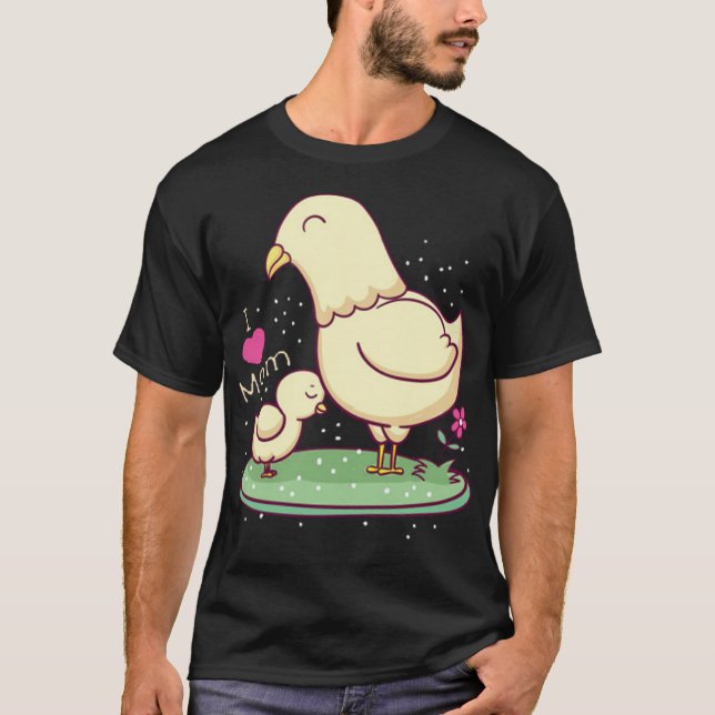 Camiseta Pollo blanco (Anverso)