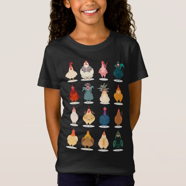Camiseta Pollo blanco (Anverso)