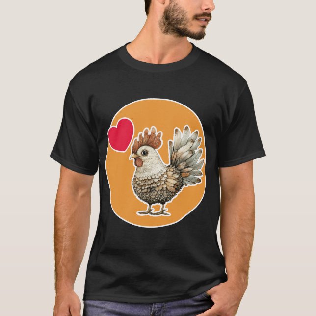 Camiseta Pollo blanco (Anverso)