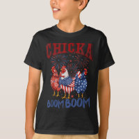 Pollo Boom Boom Divertido Patriótico Chicka 4 De J