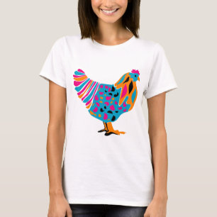 Camiseta Pollo brillante enrrollado