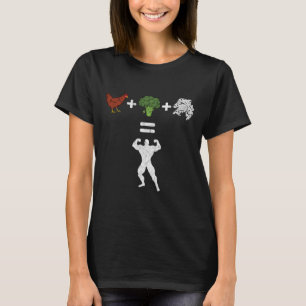 Camiseta Pollo Broccoli Rice Bodybuilding Diet Funny Spor