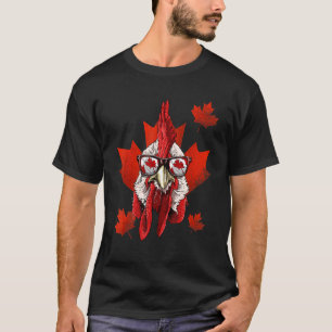 Camiseta Pollo Canadiense Hoja de Arce Bandera de Canadá Po