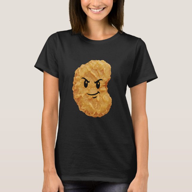 Camiseta Pollo, Cara de Nugget Sassy (Anverso)