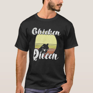 Camiseta Pollo Cheeky Retro Pollo al Amanecer Reina Pollo