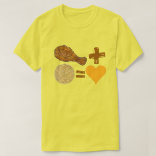 Camiseta Pollo clásico de la pareja de alimentos + Waffle =