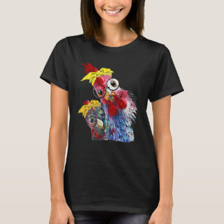 Camiseta Pollo Con Cabeza De Bandana Y Gafas Cuidadas