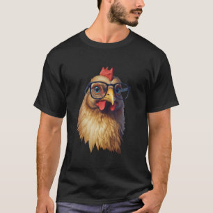 Camiseta Pollo Con Gafas Lindo Amante De La Avicultura Acti