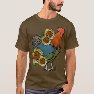 Camiseta pollo con gallo de girasol