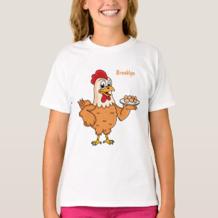 Camiseta Pollo con huevos en el personalizado de placa