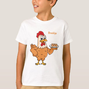 Camiseta Pollo con huevos en el personalizado de placa